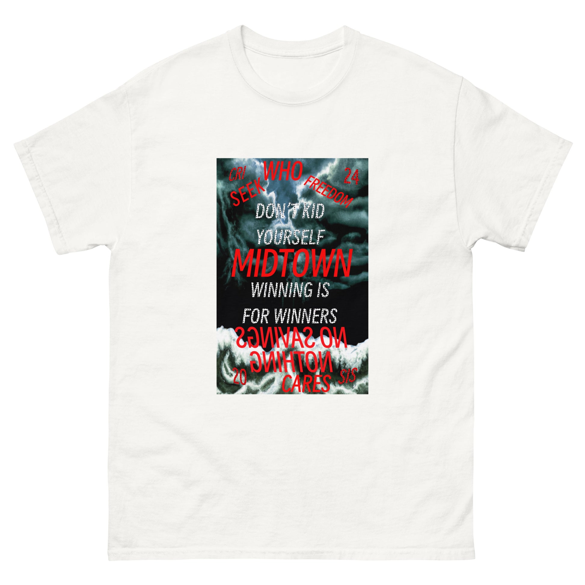 streetwear midtown crisis new york don't kid yourself white tshirt printed front