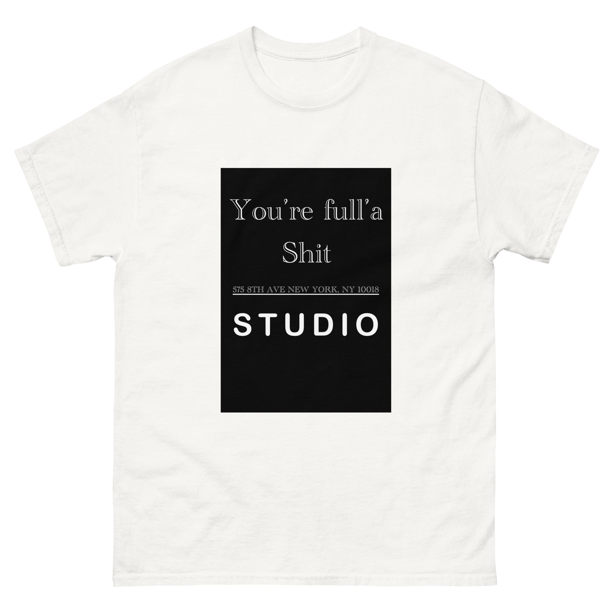 streetwear midtown crisis new york studio white tshirt printed front