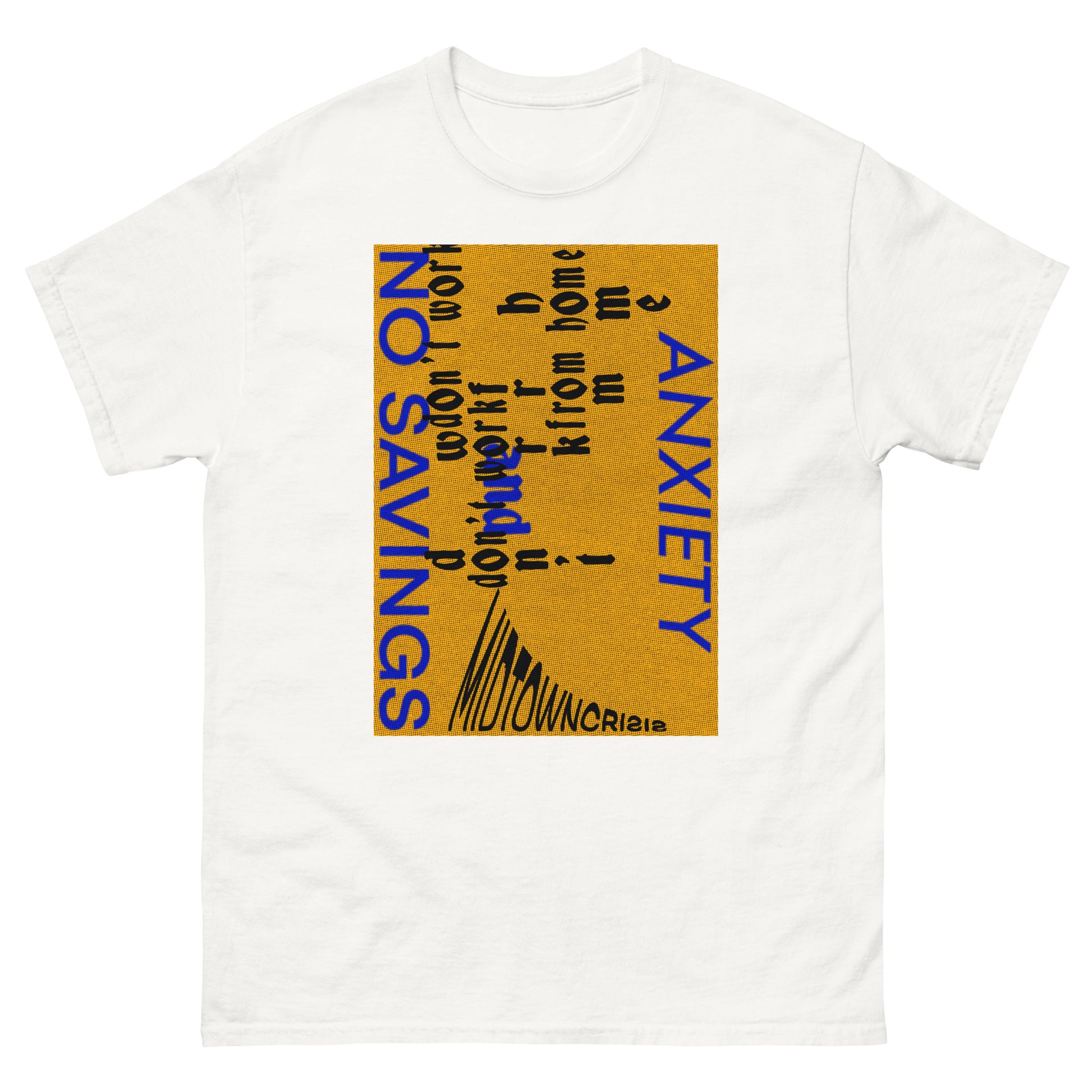 streetwear midtown crisis new york white tshirt printed front