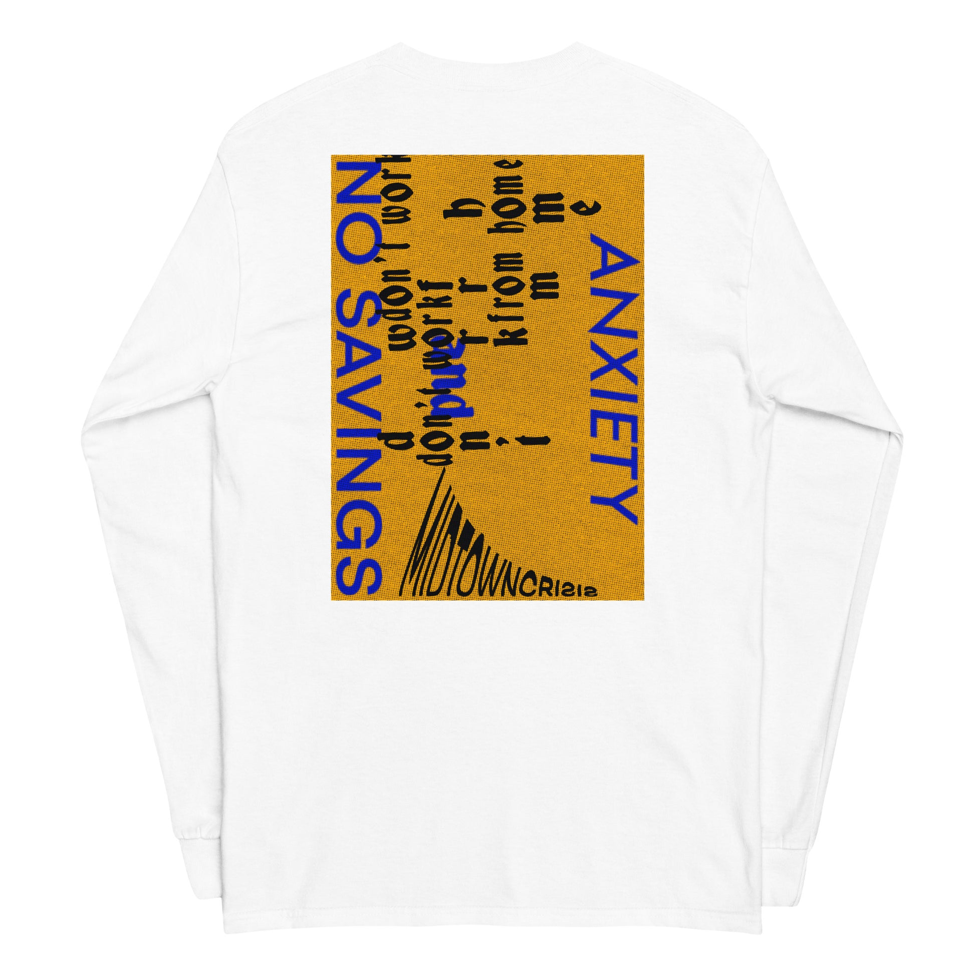 streetwear midtown crisis new york white long sleeve tshirt printed back