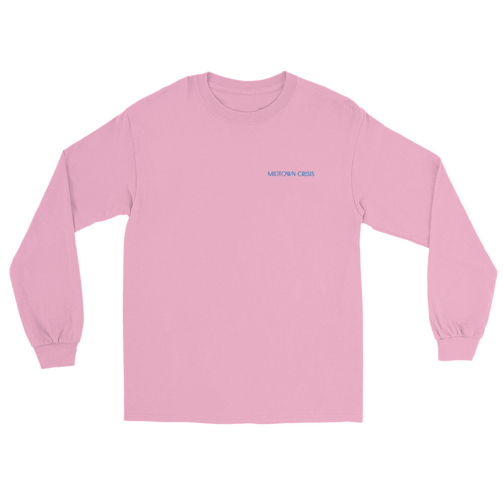 new york city streetwear pink t-shirt front tshirt rat pizza podcast fashion tiffany luxury long sleeve ai art midtown crisis elevated tourist merch