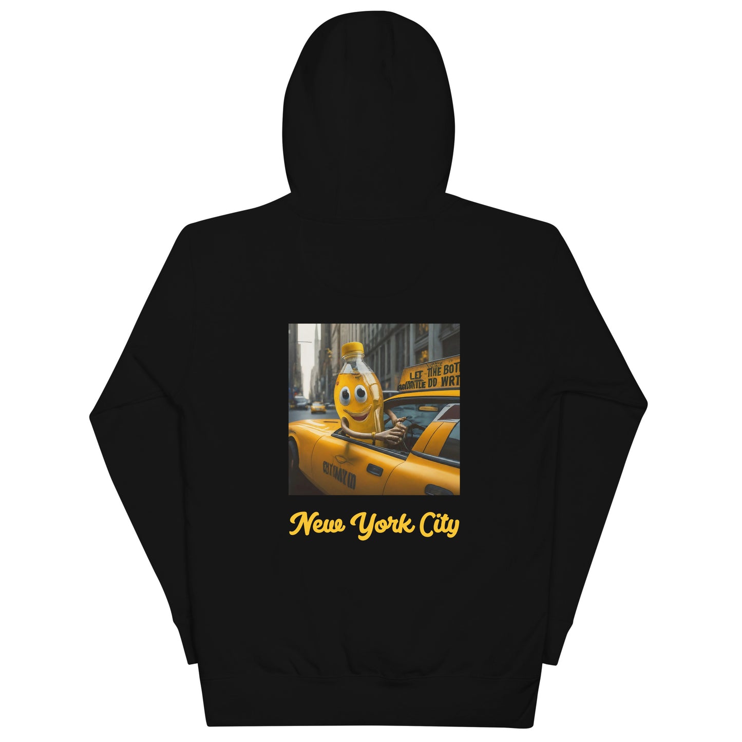 streetwear midtown crisis new york AI cabbie black hoodie sweatshirt printed back